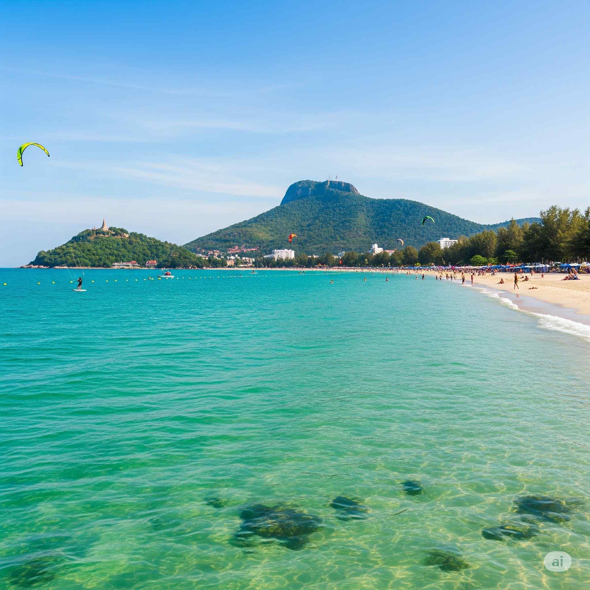 Hua Hin beach view - Bangkok to Hua Hin private taxi destination